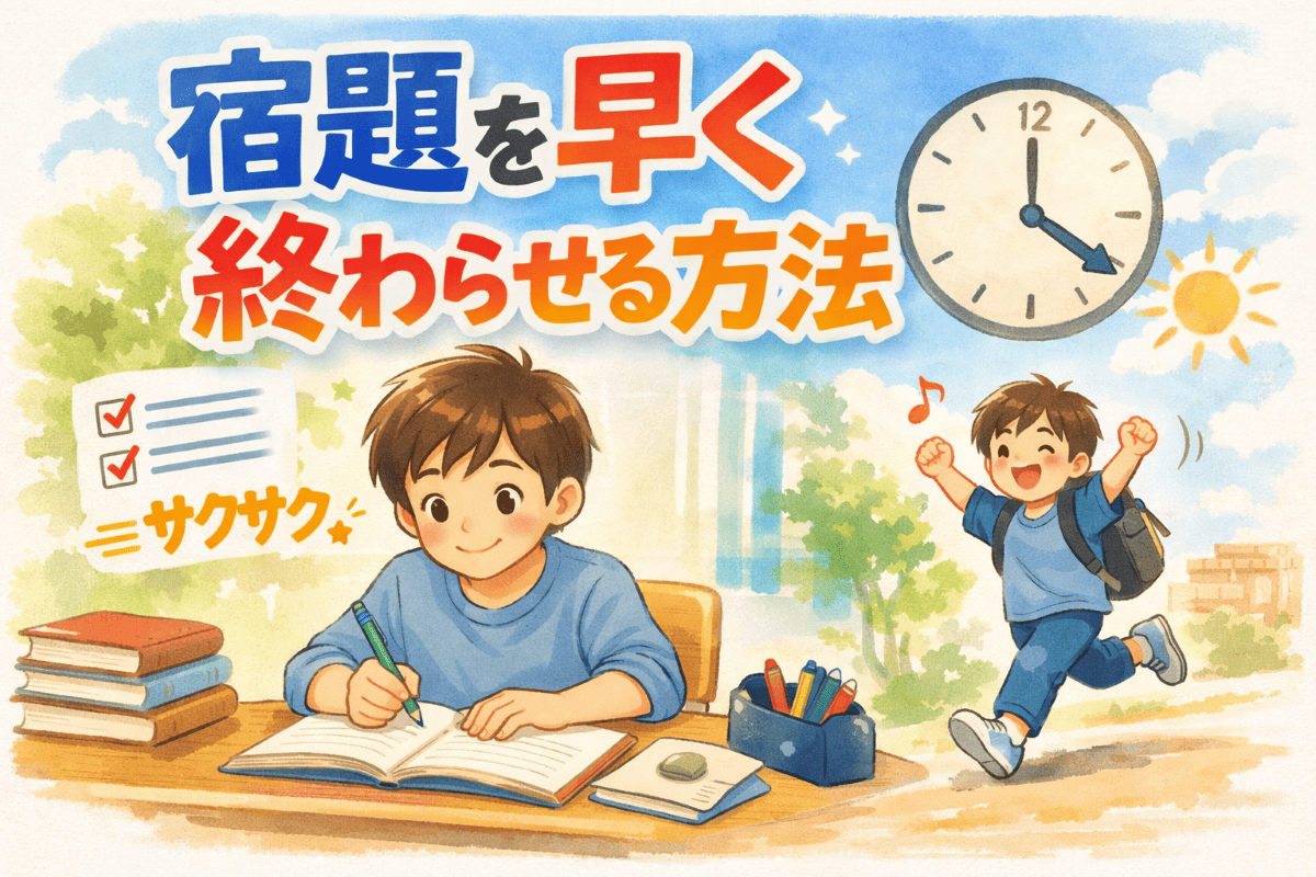 宿題を早く終わらせる方法